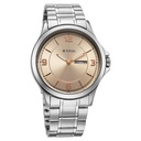 Titan Neo Arabic Analog with Day Date Beige Dial Silver Stainless Steel Strap Watch for Men