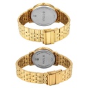 Titan Bandhan Eternal Pair Analog with Date and Green Dial Yellow Gold Stainless Steel Strap Watch for Couples