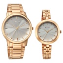 Titan Bandhan Eternal Pair Analog with Silver Dial Rose Gold Stainless Steel Strap Watch for Couples