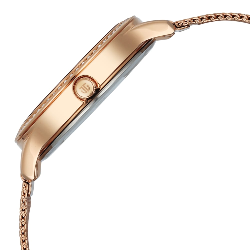 Titan Purple Superheads Quartz Analog Rose Gold Dial Rose Gold Stainless Steel Strap Watch For Women