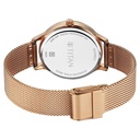 Titan Purple Superheads Quartz Analog Rose Gold Dial Rose Gold Stainless Steel Strap Watch For Women