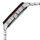 Fastrack Street Opulence Quartz Sun Moon Multifunction Maroon Dial Silver Stainless Steel Strap Watch For Guys