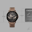 Fastrack Street Opulence Quartz Sun Moon Multifunction Brown Dial Brown Stainless Steel Strap Watch For Guys