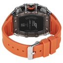 SF Maiden Voyage Sport Watch Black Dial And Orange Strap Tonneau Shaped Case with Multifunction movement