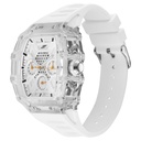 SF Maiden Voyage Sport Watch White Dial And Strap Tonneau Shaped Case with Multifunction movement
