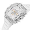 SF Maiden Voyage Sport Watch White Dial And Strap Tonneau Shaped Case with Multifunction movement
