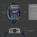 SF Maiden Voyage Sport Watch Blue dial And Strap Tonneau Shaped Case with Multifunction movement