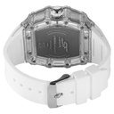 SF Maiden Voyage Sport Watch White Dial And Strap with red accents Tonneau Shaped Case