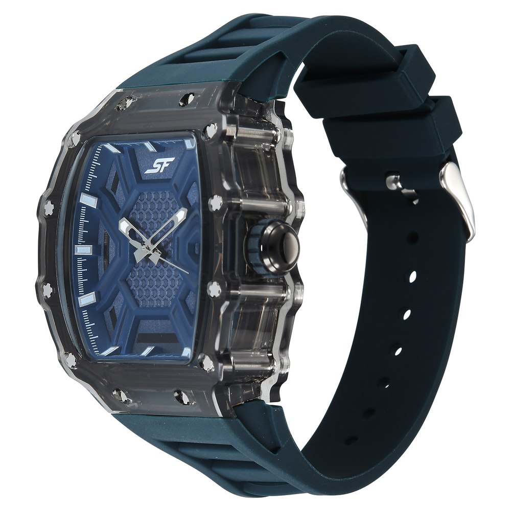 SF Maiden Voyage Sport Watch Blue Dial And Strap Tonneau Shaped Case