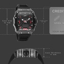 SF Maiden Voyage Sport Watch Black dial And Strap wih red accents Tonneau Shaped Case