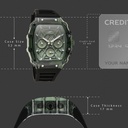 SF Maiden Voyage Sport Watch Green Dial And Black Strap Tonneau Shaped Case with Multifunction movement