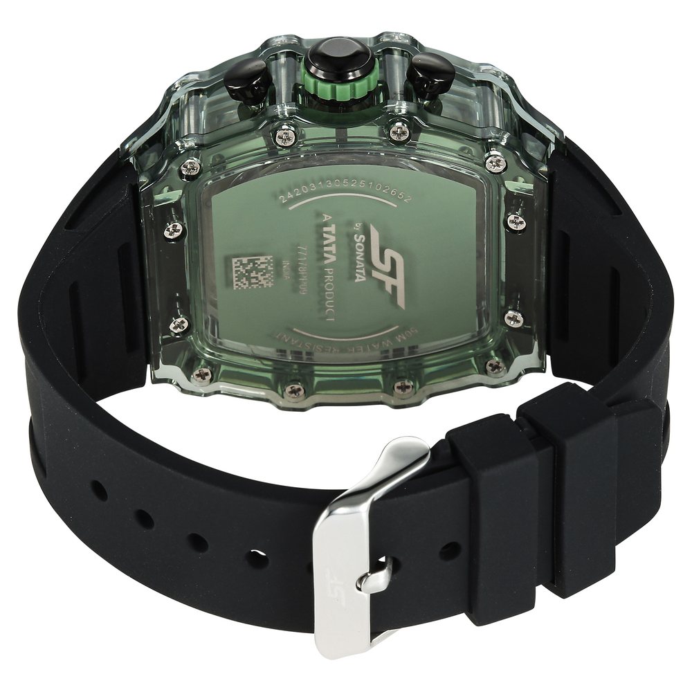 SF Maiden Voyage Sport Watch Green Dial And Black Strap Tonneau Shaped Case with Multifunction movement