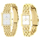 Titan Quartz Analog with Date Silver Dial Stainless Steel Strap Watch for Couple