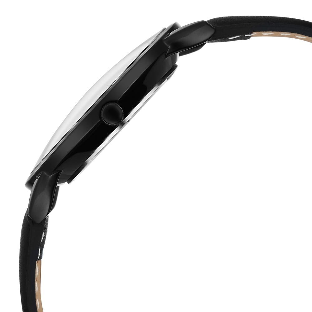 Fastrack Stunners Quartz Analog Black Dial Black Leather Strap Watch For Guys