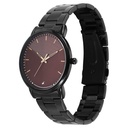 Fastrack Stunners Quartz Analog Maroon Dial Brown Stainless Steel Strap Watch For Guys