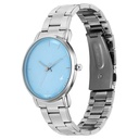 Fastrack Stunners Quartz Analog Blue Dial Silver Stainless Steel Strap Watch For Guys