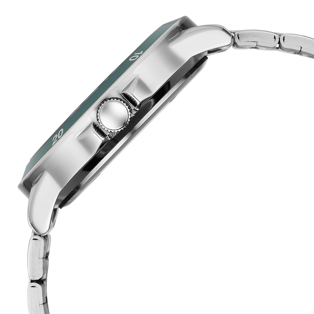 Fastrack Stunners Quartz Analog Green Dial Brown Stainless Steel Strap Watch For Guys