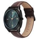Fastrack Stunners Quartz Analog Green Dial Brown Leather Strap Watch For Guys