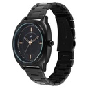 Fastrack Stunners Quartz Analog Black Dial Black Stainless Steel Strap Watch For Guys