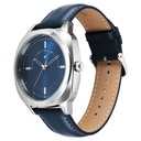 Fastrack Stunners Quartz Analog Blue Dial Grey Leather Strap Watch For Guys