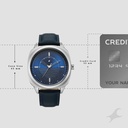 Fastrack Stunners Quartz Analog Blue Dial Grey Leather Strap Watch For Guys