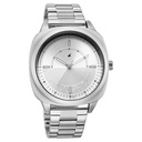 Fastrack Stunners Quartz Analog Silver Dial Silver Stainless Steel Strap Watch For Guys