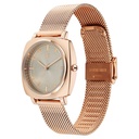 Fastrack Stunners Quartz Analog Green Dial Rose Gold Stainless Steel Strap Watch For Girls