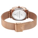 Fastrack Stunners Quartz Analog Brown Dial Rose Gold Stainless Steel Strap Watch For Girls
