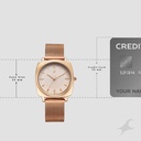 Fastrack Stunners Quartz Analog Rose Gold Dial Rose Gold Stainless Steel Strap Watch For Girls