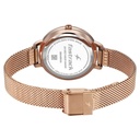 Fastrack Stunners Quartz Analog Pink Dial Rose Gold Stainless Steel Strap Watch For Girls