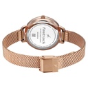 Fastrack Stunners Quartz Analog Blue Dial Rose Gold Stainless Steel Strap Watch For Girls