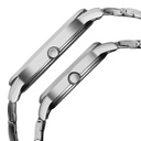 Titan Bandhan Eternal Pair Analog with Date and Black Dial Dual Tone Stainless Steel Strap Watch for Couples