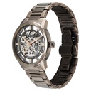 Titan See-Through Skeletal Automatic Analog with Black Dial Copper Brown Stainless Steel Strap Watch for Men