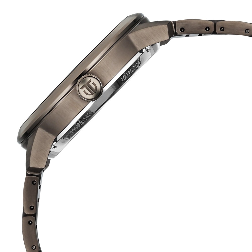 Titan See-Through Skeletal Automatic Analog with Black Dial Copper Brown Stainless Steel Strap Watch for Men