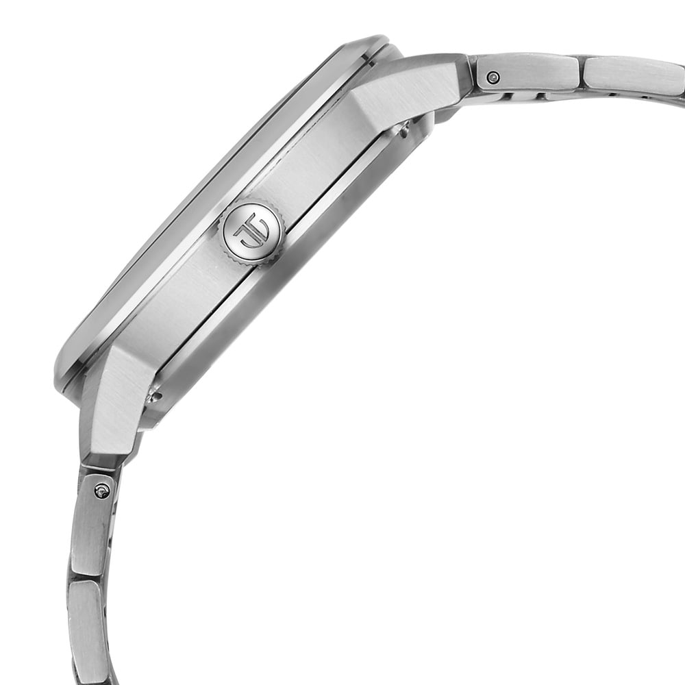 Titan See-Through Skeletal Automatic Analog with Black Dial Silver Stainless Steel Strap Watch for Men