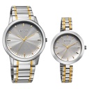 Titan Bandhan Eternal Pair Analog with Silver Dial Dual Tone Stainless Steel Strap Watch for Couples