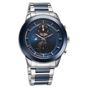 Fastrack Oceanyx - Ceramic Quartz Multifunction Blue Dial Two Toned Strap Watch For Guys