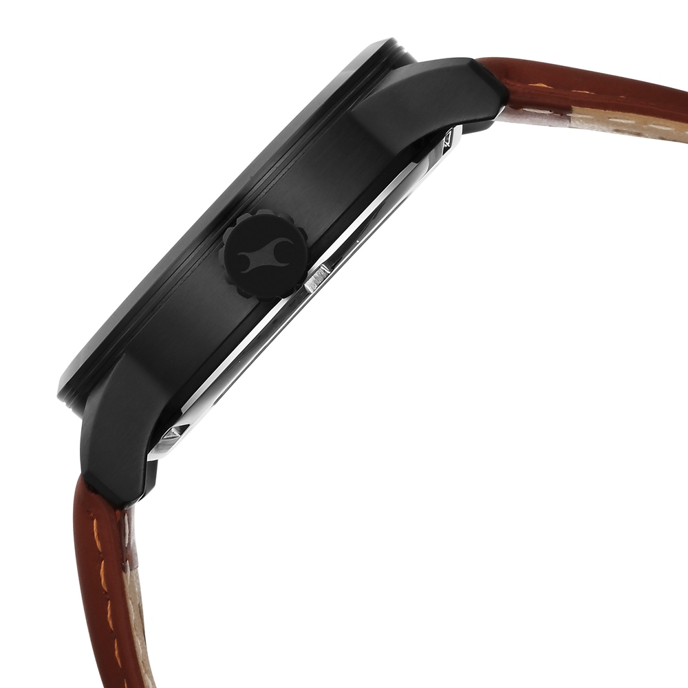 Fastrack Automatics Blue Dial Tan Leather Strap Automatic Watch ForGuys