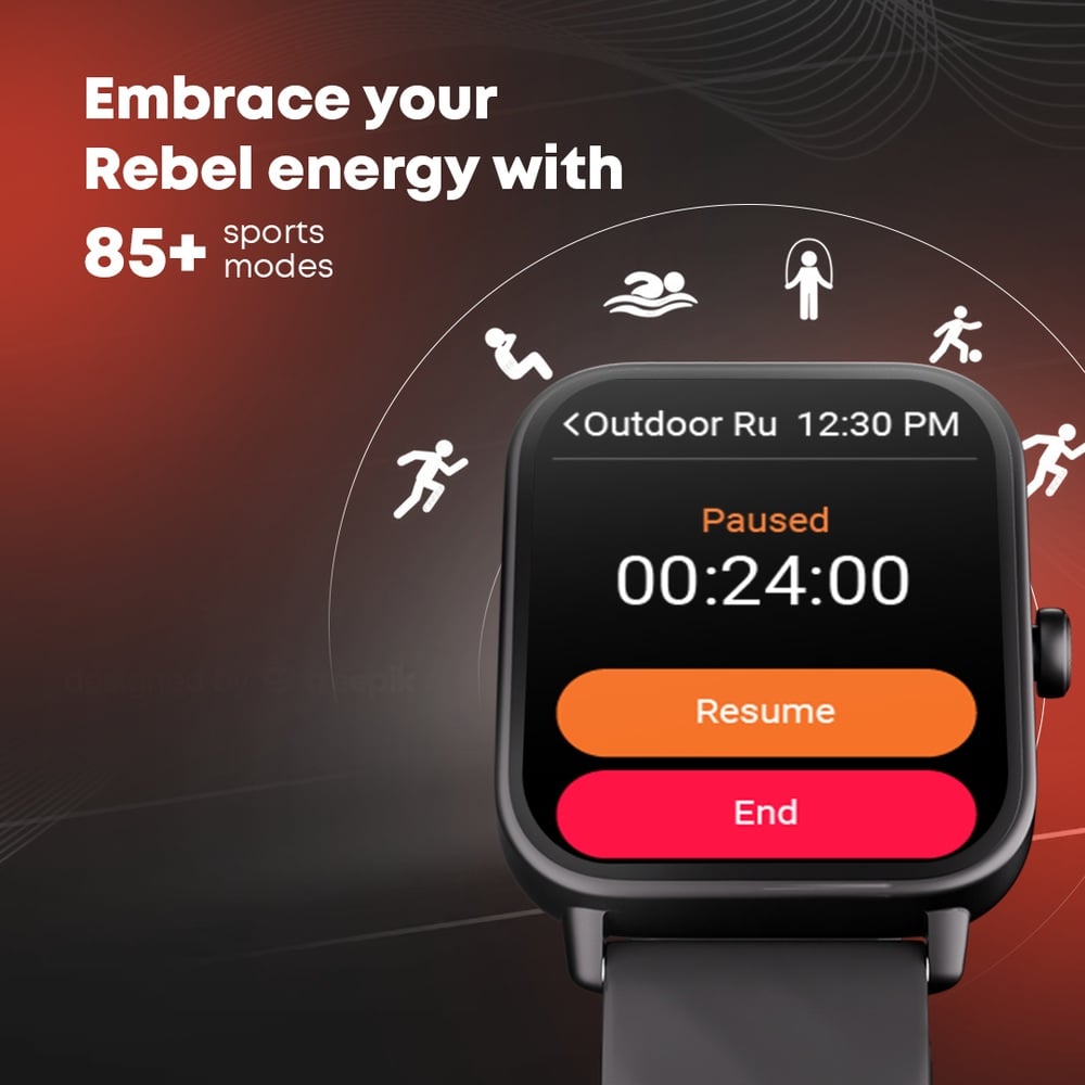 Fastrack Limitless Glide X Advanced UltraVU HD Display, BT Calling, 100+ Sports Modes & Watchface