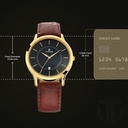 Titan Quartz Analog with Date Black Dial Leather Strap Watch for Men