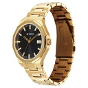 Titan Regalia Dodecagon Quartz Analog with Date Black Dial Golden Stainless Steel Strap Watch For Men