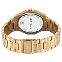 Titan Regalia Dodecagon Quartz Analog with Date Black Dial Golden Stainless Steel Strap Watch For Men