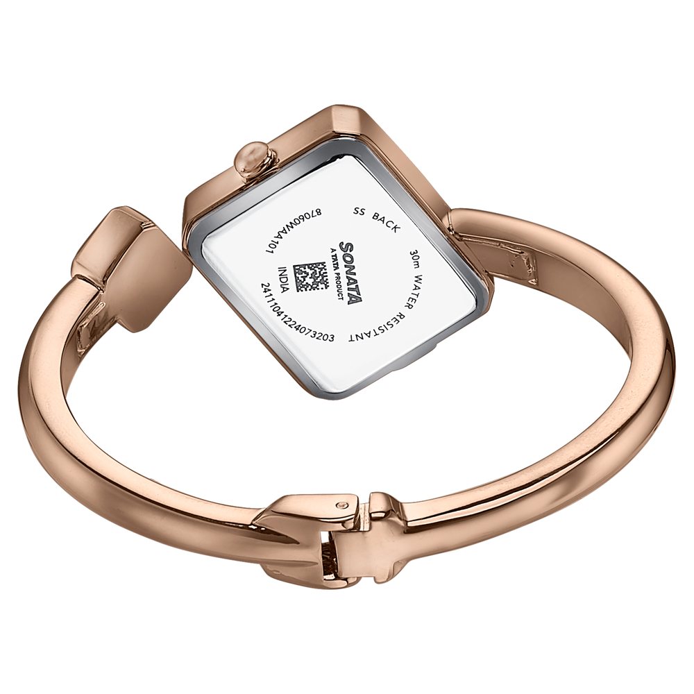 Sonata Wedding Edit Quartz Analog Pink Dial Metal Strap Watch For Women