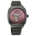 Fastrack Automatics Collection Pink Dial Grey Stainless Steel Strap Watch For Guys