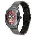 Fastrack Automatics Collection Pink Dial Grey Stainless Steel Strap Watch For Guys