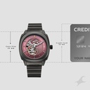 Fastrack Automatics Collection Pink Dial Grey Stainless Steel Strap Watch For Guys