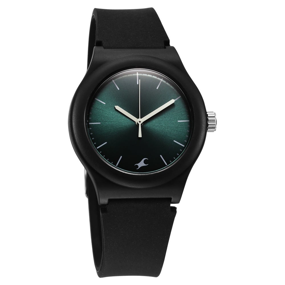 Fastrack Tees Urbanique Quartz Analog Green Dial Silicon Strap Watch For Girls