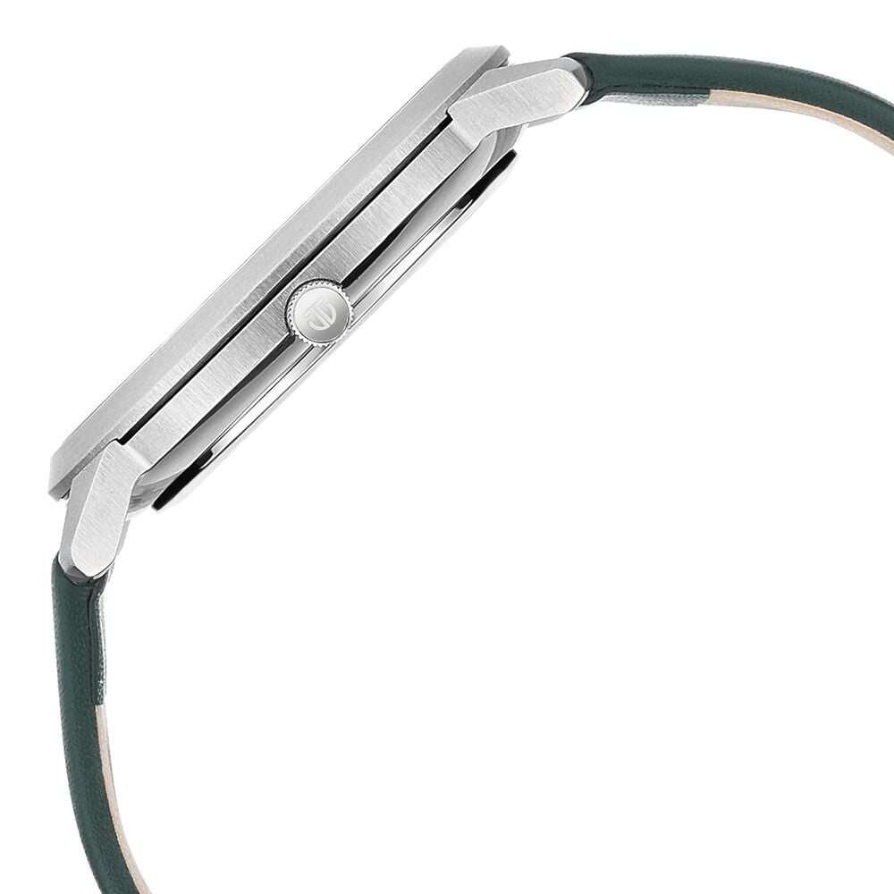 Titan Men's Urban Edge Lustrous Silver Dial Leather Watch