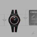 Fastrack Zine Quartz Analog Black Dial Black Silicone Strap Watch For Girls