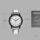 Fastrack Zine Quartz Analog White Dial White Silicone Strap Watch For Guys